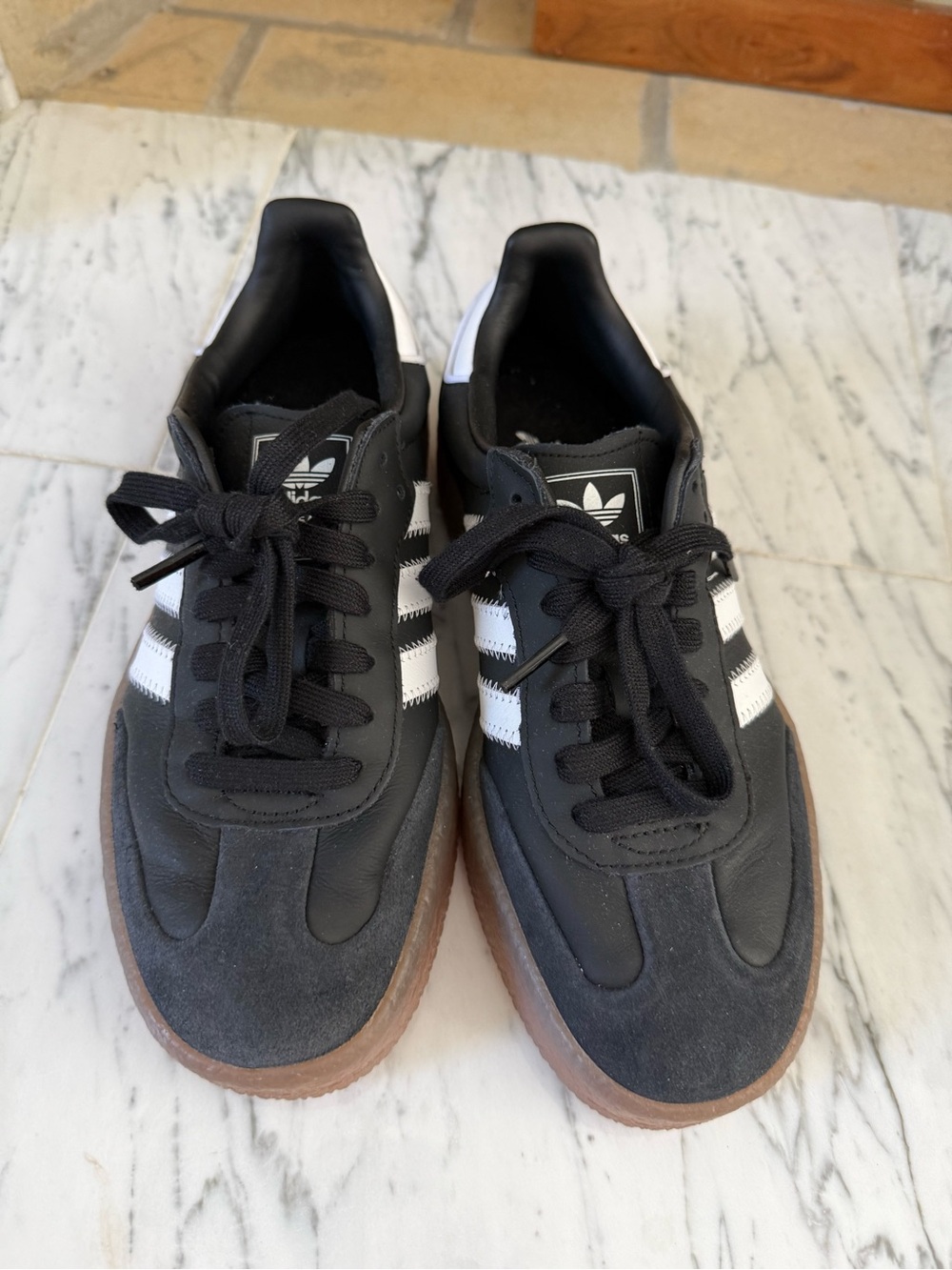 Adidas women’s Sambae shoes in Black and White